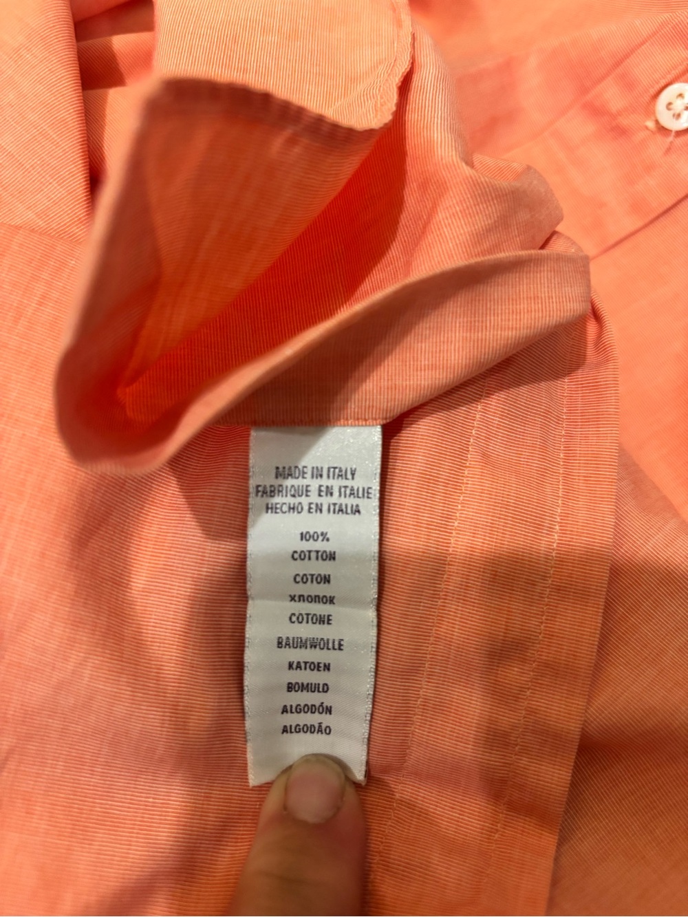 Ralph Lauren (Purple Label) Men's Coral-Orange Dress Shirt - Picture 5 of 5